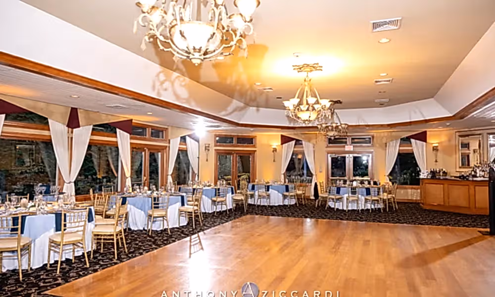 Black Bear wedding reception set up.
