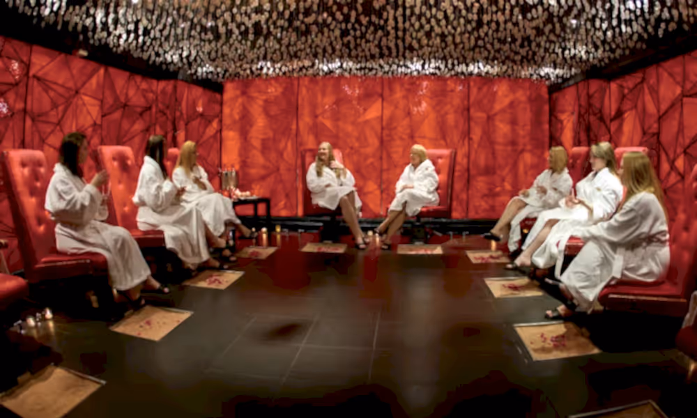 Group of women in crystal room at Reflections Spa