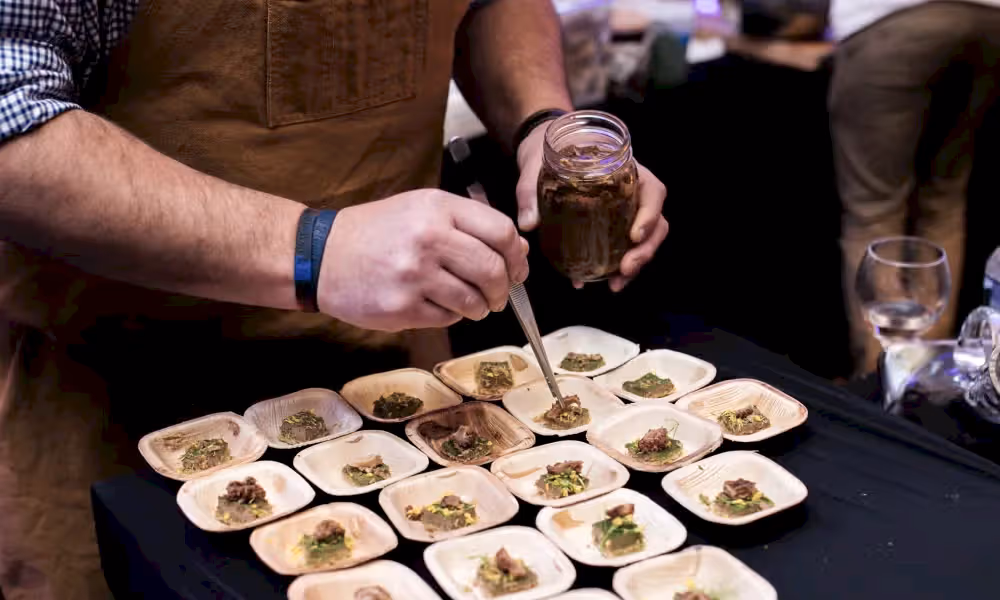 NJ Wine &amp; Food Fest chef plating small plates
