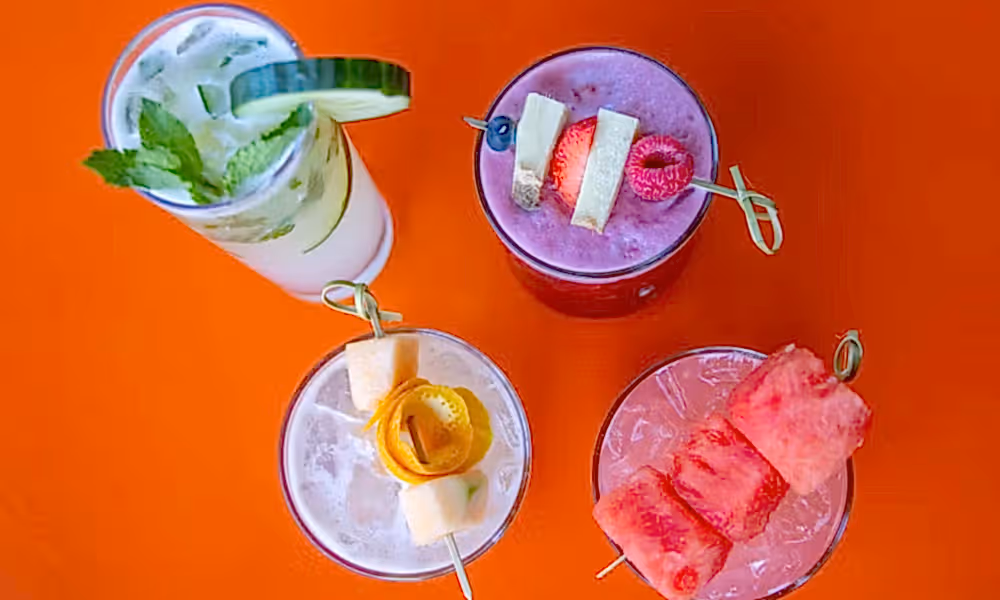 Colorful cocktails from Chef's Garden 