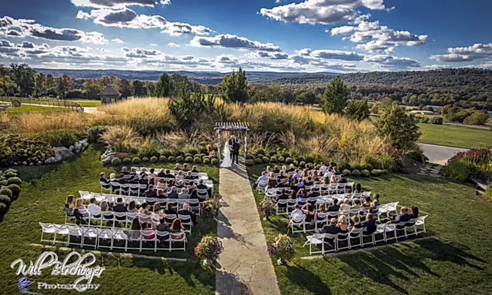 Ceremony in the Wedding Garden at Crystal Springs Resort