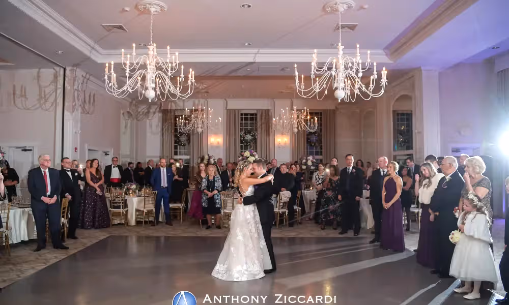 Winter wedding in Emerald Ballroom at the Crystal Springs Country Club