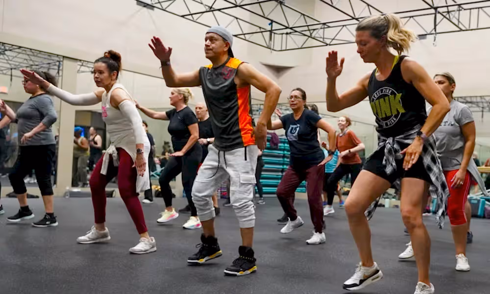 Workout class at Minerals Sports Club.